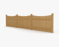 Деревянный забор 3D модель