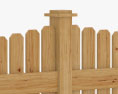 Дерев'яний паркан 3D модель