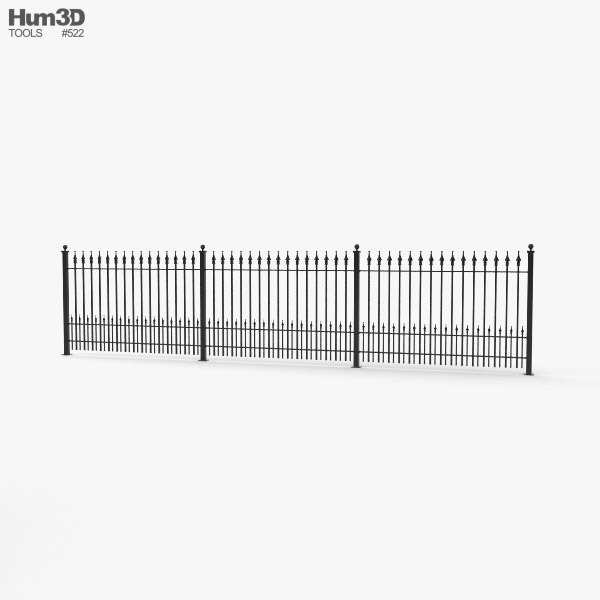 Wrought Iron Fence 3D model