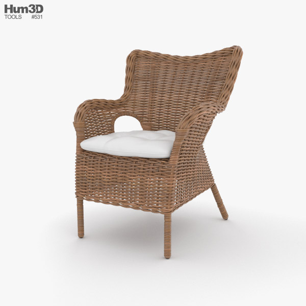 Rattan chair 3D model
