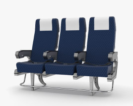 Cadeiras de Avião Modelo 3d
