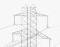 Torre de transmissão Modelo 3d