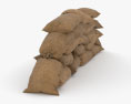 Барикада мішків з піском 3D модель