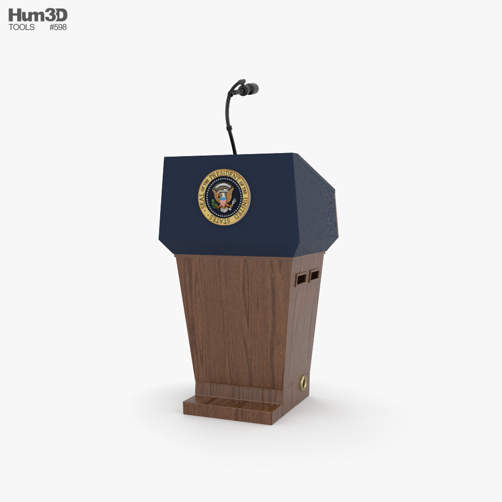 Pódio Presidencial dos EUA Modelo 3d