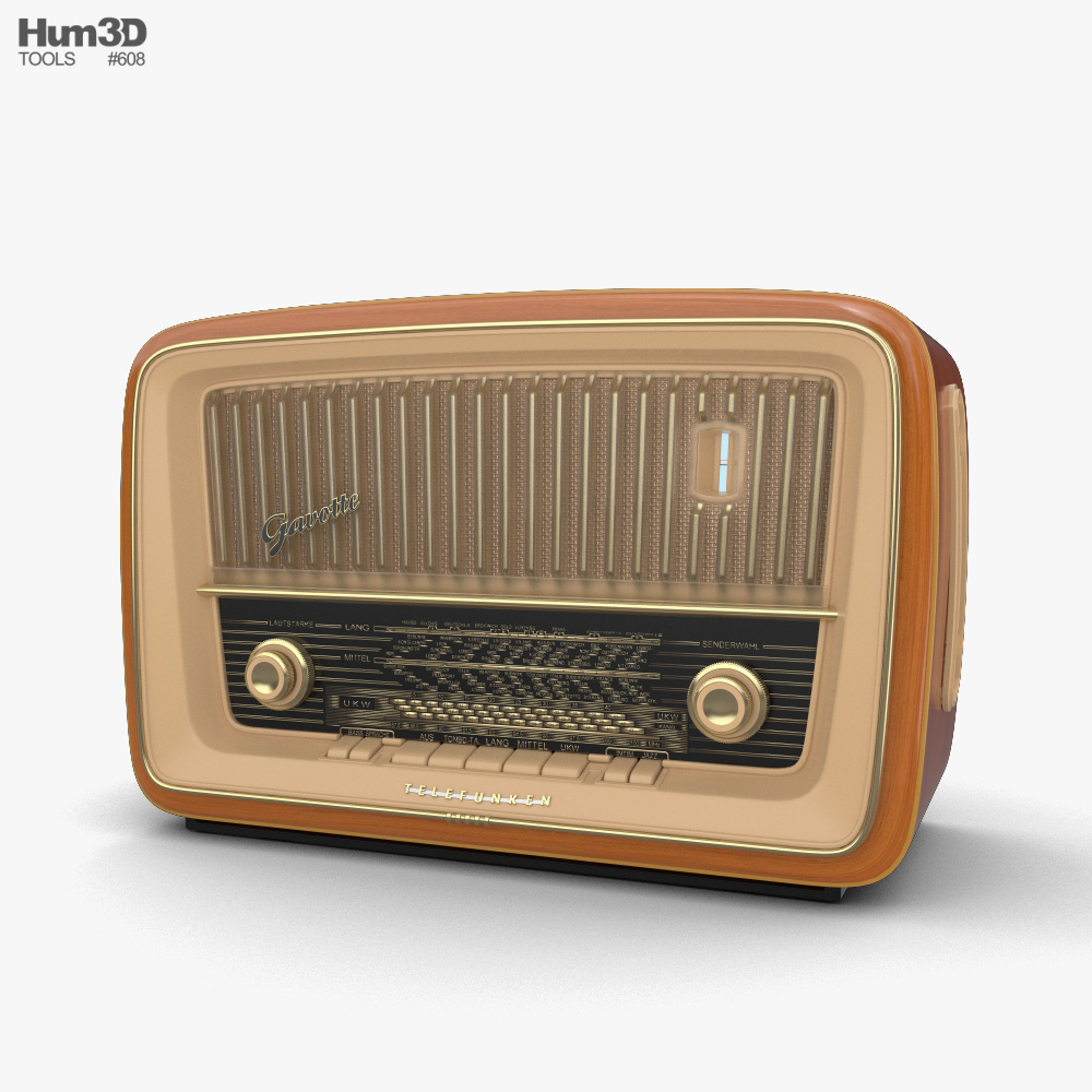 复古收音机 3D模型