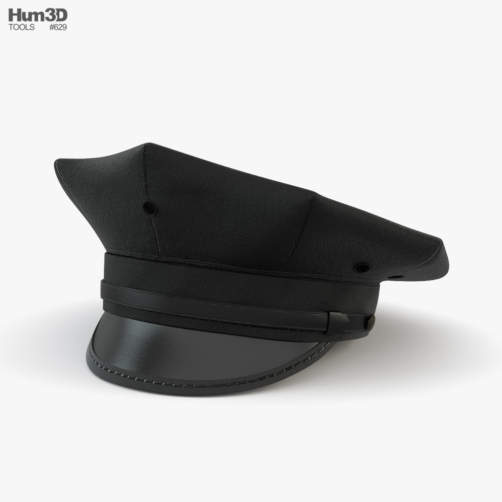 Eight Point Police Cap 3D model