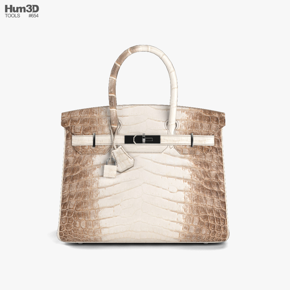 Hermes Birkin Bag Ostrich 3D model