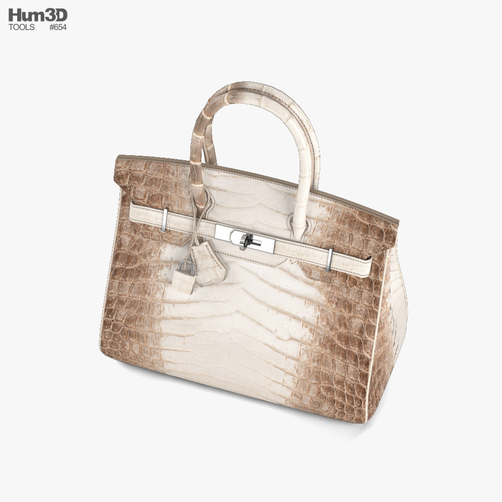 Hermes Birkin Bag Alligator 3D model