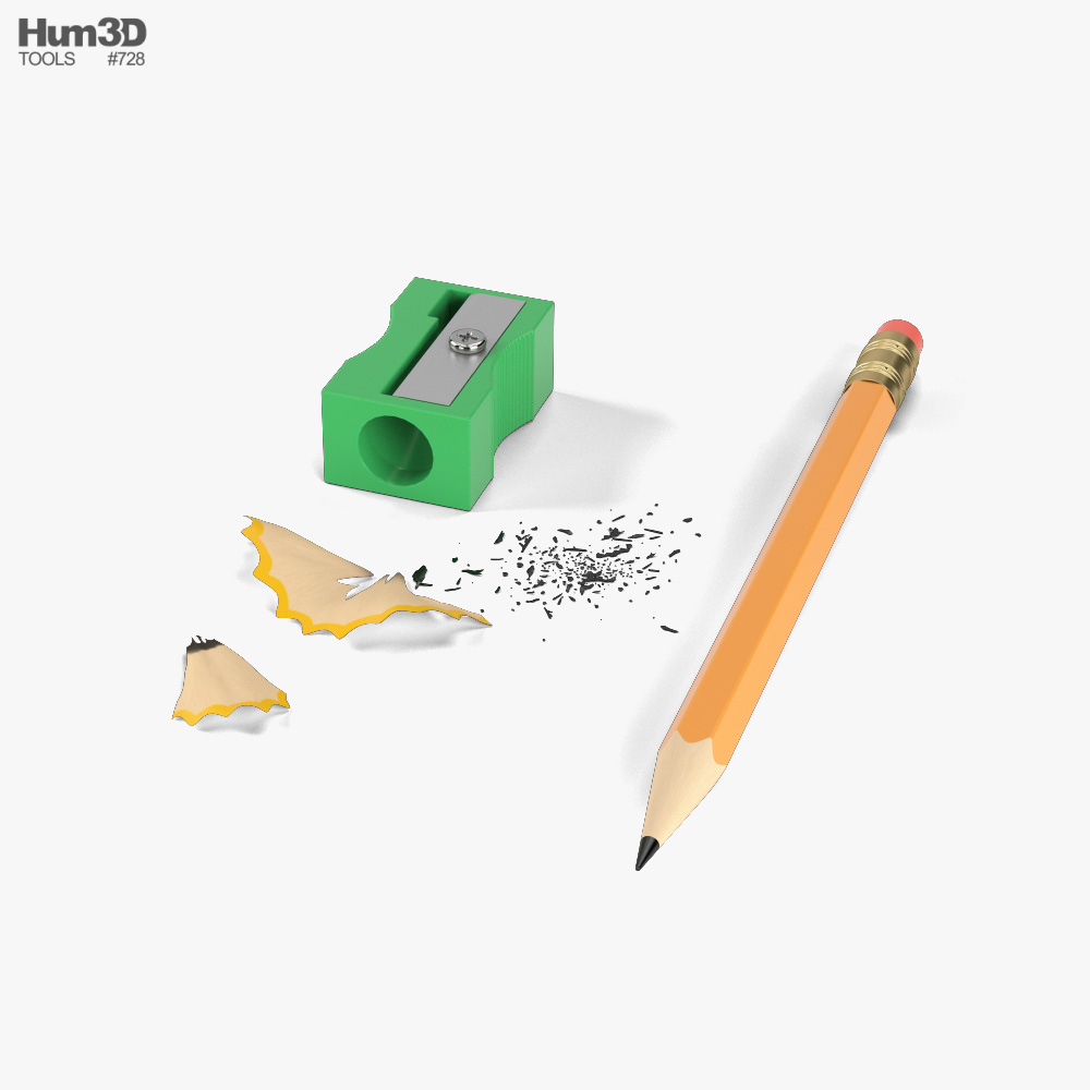 연필 깎기 3D 모델 