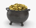 Pot avec des pièces d'or Modèle 3d