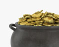 Pot with Gold Coins 3d model