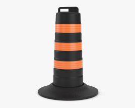 Traffic Road Barrel North American Style 3D 모델 