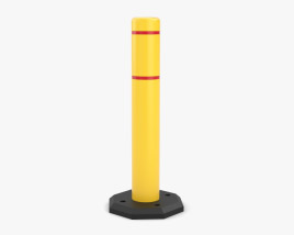 Removable Bollard with Rubber Base Modelo 3d
