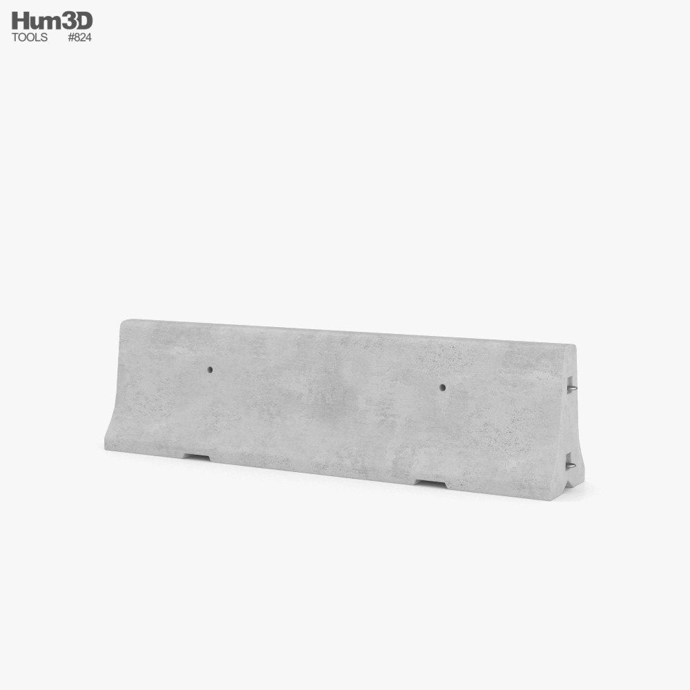 Barreira de concreto Modelo 3d