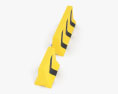 Concrete Barrier yellow-black Arrows 3d model