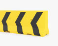 Barrera de hormigón Flechas amarillo-negras Modelo 3D