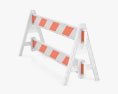A-Frame Roadworks Barricade 3Dモデル