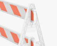 A-Frame Roadworks Barricade 3D 모델 