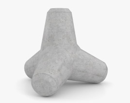 Tetrapod in calcestruzzo Modello 3D