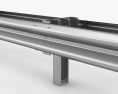 W-Beam Guardrail Barrier Double Sides 3D модель