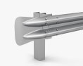 W-Beam Guardrail Barrier Ending 3D 모델 