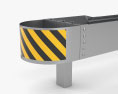 W-Beam Guardrail Barrier Double Sides Ending 3D 모델 