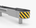 W-Beam Guardrail Barrier Double Sides Ending 3d model