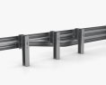 Thrie-Beam to W Beam Guardrail Barrier Transition 3d model
