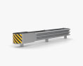 Thrie-Beam Leitplanke Barriere Double Sides Ending 3D-Modell