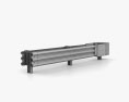 Thrie-Beam Barriera guardrail Double Sides Ending Modello 3D