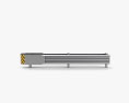 Thrie-Beam Barreira Guardrail Double Sides Ending Modelo 3d