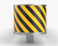 Thrie-Beam Guardrail Barrier Double Sides Ending Modelo 3D
