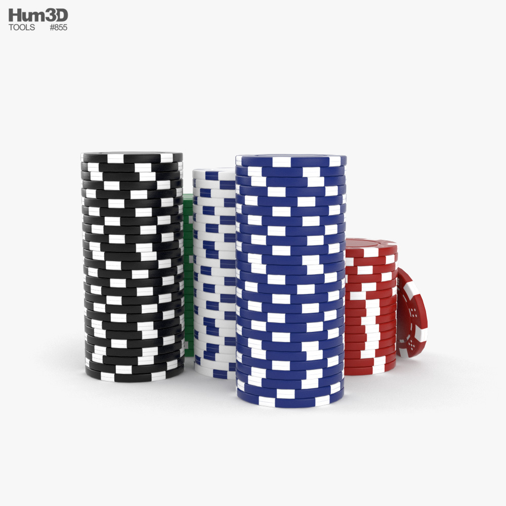 Jetons de Poker Casino Chip Set 3D Model for Blender 3D model