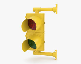 Two Section Traffic Light NY Style 3D model