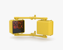 Walk/Don’t Walk Pedestrian Signal Modello 3D