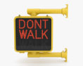 Walk/Don’t Walk Pedestrian Signal Single Modelo 3d