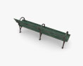 Long Green bench 3d model