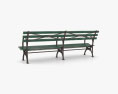 Long Green bench 3d model