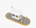 Security Guards Booth 3d model