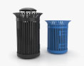 Public Trash Can NYC Style 3d model
