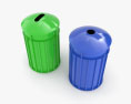 Recycling Trash Can NYC Style 3d model