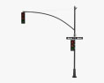 Traffic Light Post 2 3d model