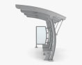 Современная автобусная остановка 3D модель