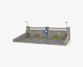 Parkplatz für Kleinwagen 3D-Modell