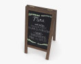 Restaurant Menu Chalkboard 3d model