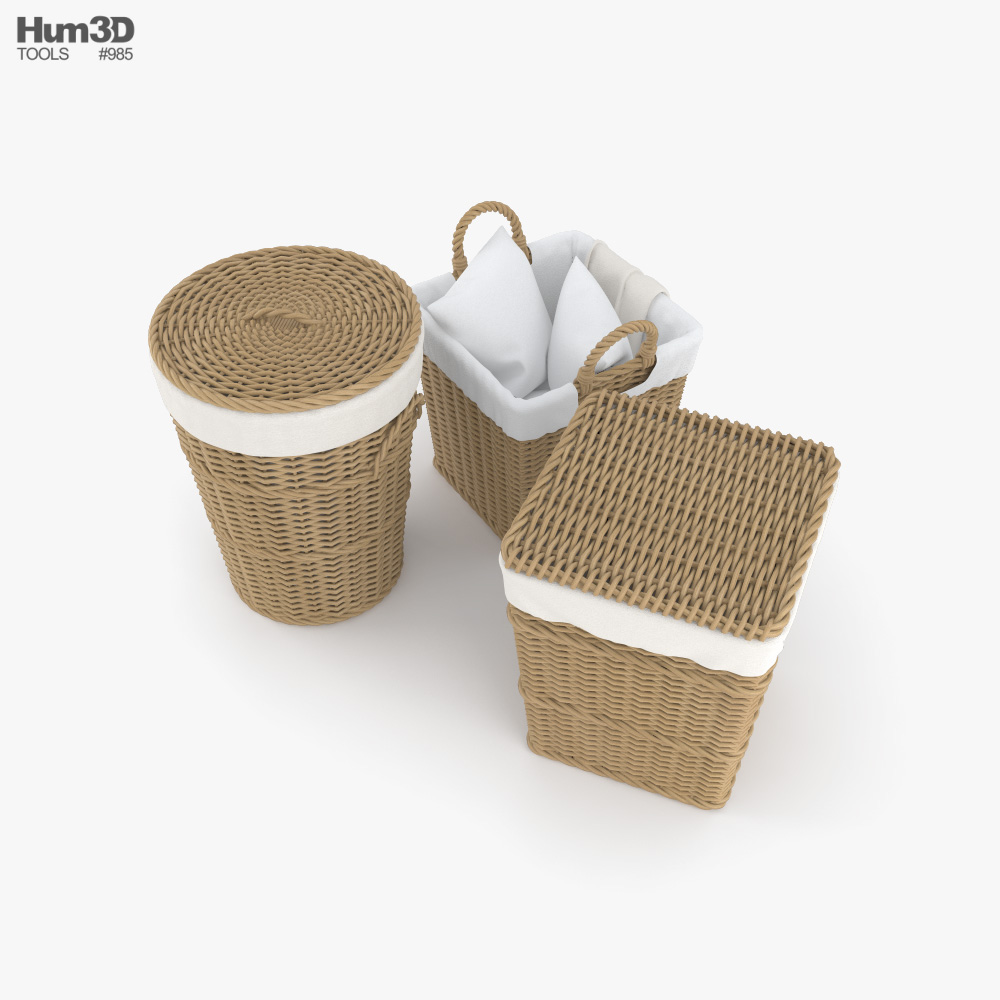 Foldable laundry basket 3D model - TurboSquid 1509511