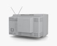 Toshiba Blackstripe TV retrò Modello 3D