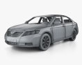Toyota Camry (XV40) インテリアと 2010 3Dモデル wire render