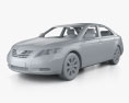 Toyota Camry (XV40) 인테리어 가 있는 2010 3D 모델  clay render