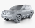 Toyota Land Cruiser 200 2013 3Dモデル clay render